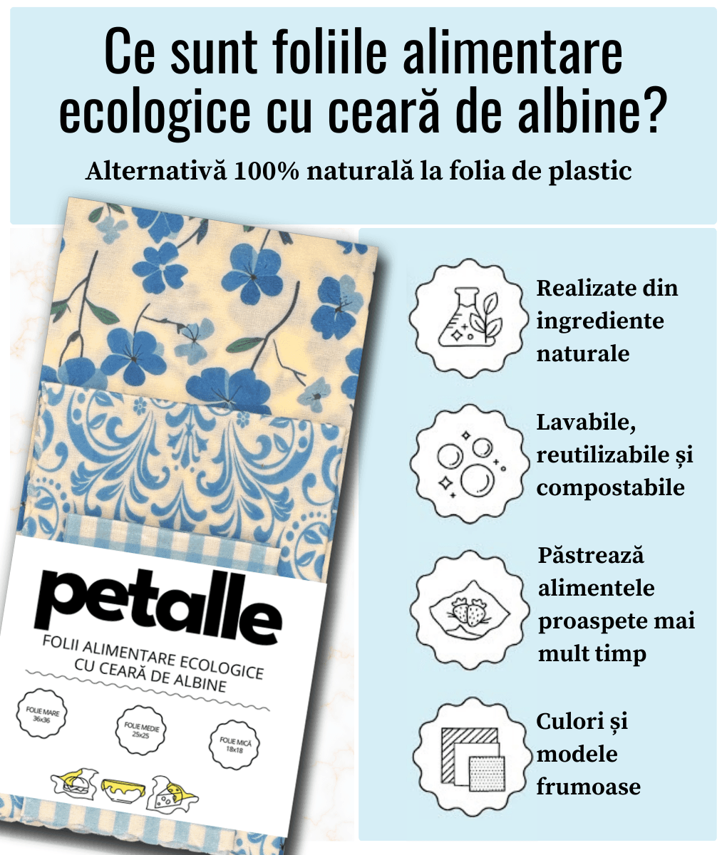 Set 3 Folii Alimentare Ecologice Cu Ceara De Albine