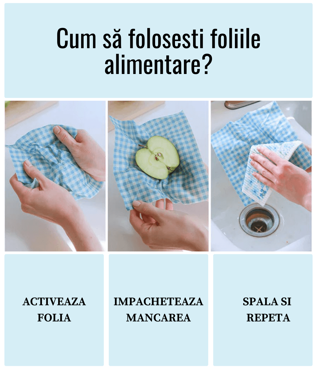 Set 3 Folii Alimentare Ecologice Cu Ceara De Albine