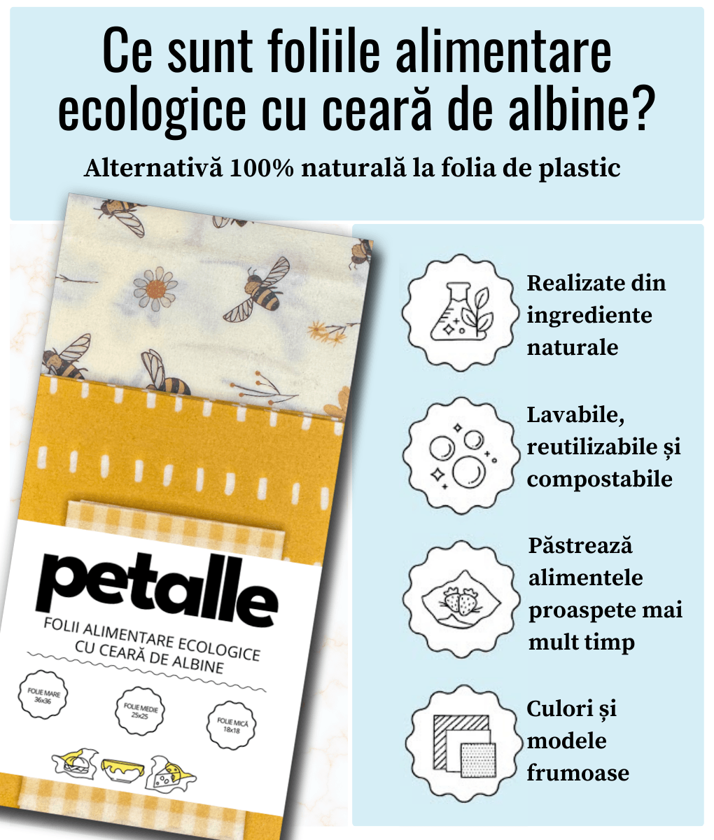 Set 3 Folii Alimentare Ecologice Cu Ceara De Albine