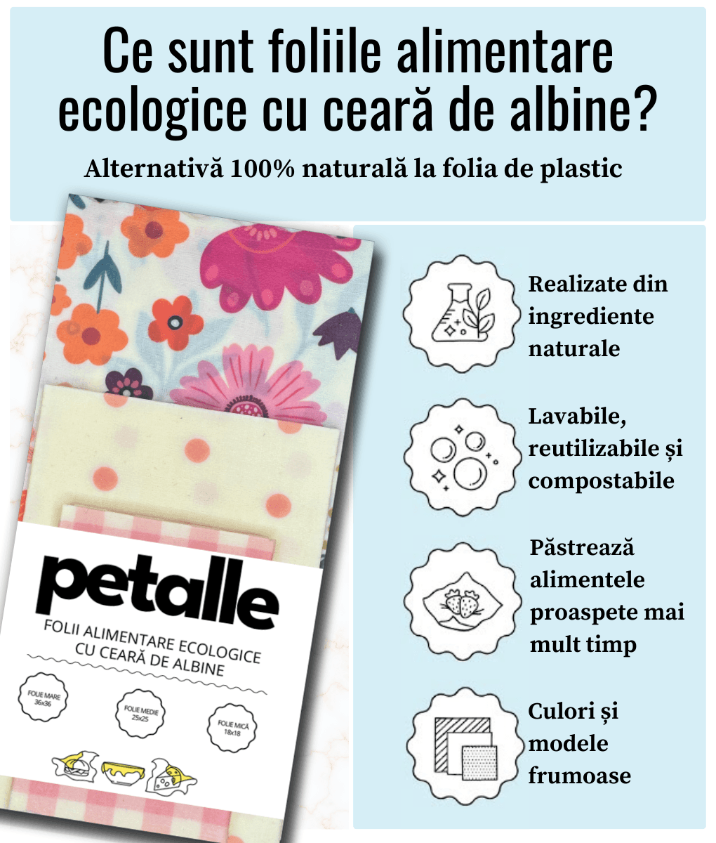 Set 3 Folii Alimentare Ecologice Cu Ceara De Albine